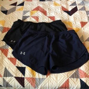LOT of two Under Armour athletic work out shorts